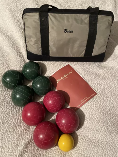 Eddie Bauer Competition Pro Bocce Ball Set Game w/Carry Bag And Rule Book