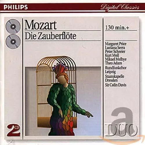 MOZART: The Magic Flute CD 1994 Philips 2CD SET Sir Colin Davis Very Good Condit