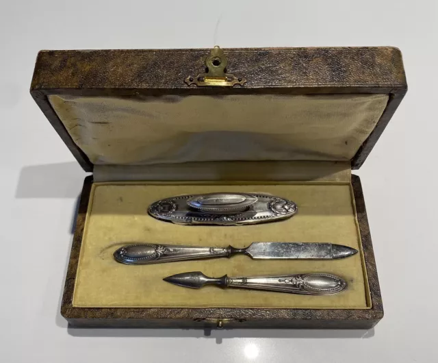 Nécessaire Ancien Manucure - 3 Pièces Argent