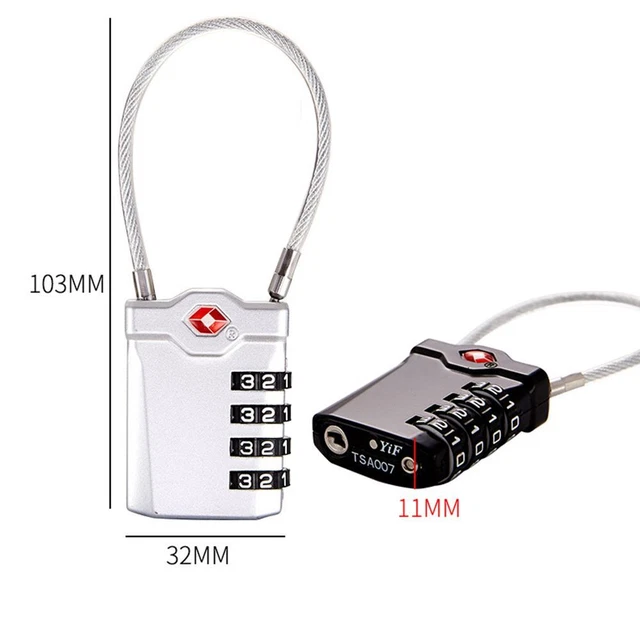 Lock Safely Code Lock 4 Dial Digit Combination Lock TSA Customs Lock 2