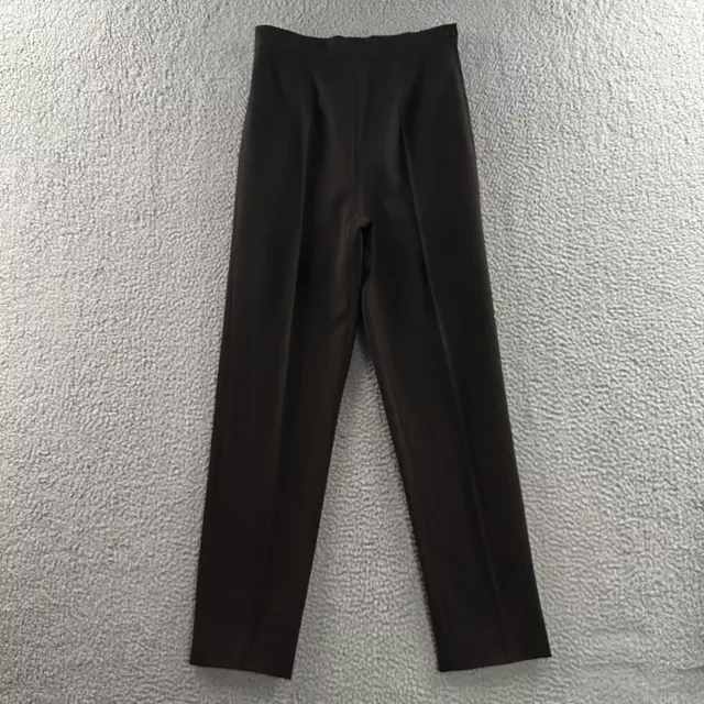 Valentino Miss V Womens Pants Brown High Rise Career Pant Stretch Wool Blend