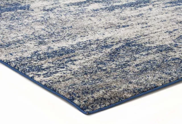 MINERVA DUSK SKY BLUE GREY IVORY MODERN RUG RUNNER 80x500cm **FREE DELIVERY** 3