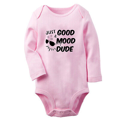 Just A Good Mood Dude Funny Baby Bodysuits Newborn Rompers Infant Kids Jumpsuits