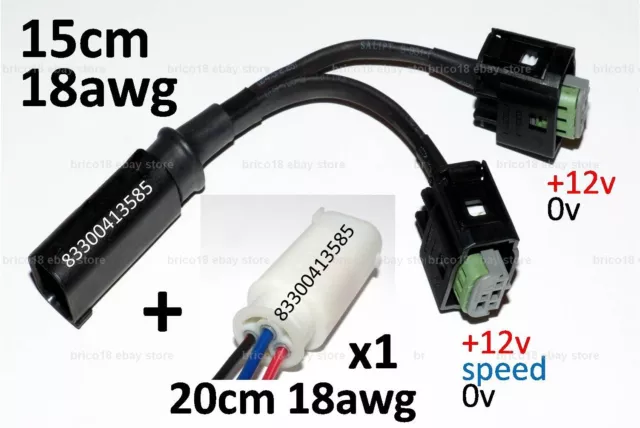 BMW Splitter Set, Twin Power 15cm/18awg/3p +1plug - R1200 R1250 GS RS RT S XR F