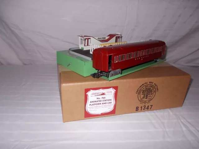 American Flyer 766 Animated Station Reproduction Box  Only No Station Or Car