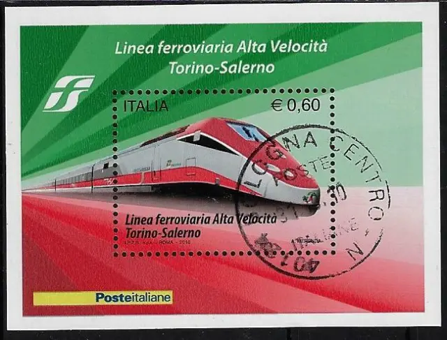 2010 italia repubblica Foglietti Ferrovia Alta Velocità Torino - Salerno usata