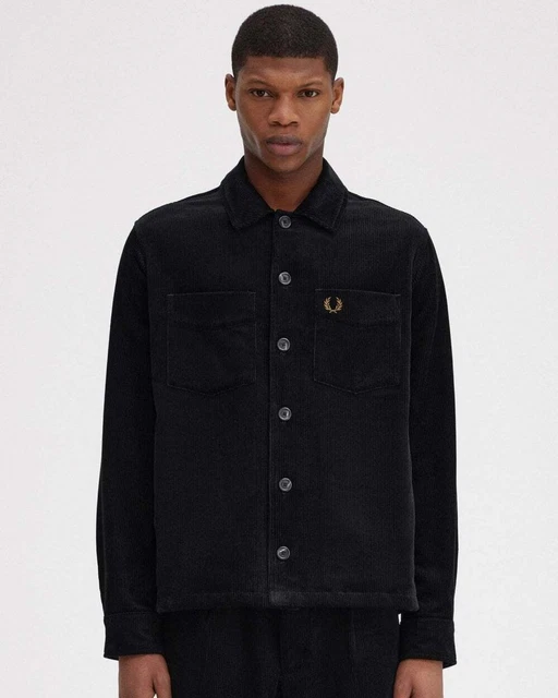 Fred perry utility overshirt camel sales