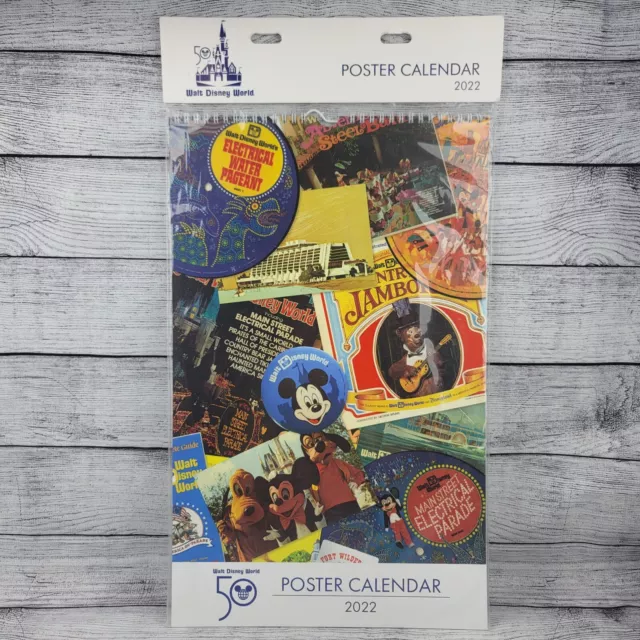 WALT DISNEY WORLD 50th Anniversary Poster Calendar 2022 11" x 14" Parks