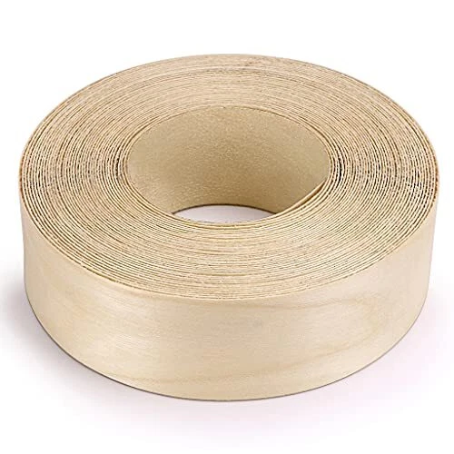 MOLIGOU Birch Wood Veneer Strips 2”×50’ Plywood Edge Banding Iron on Veneer E...