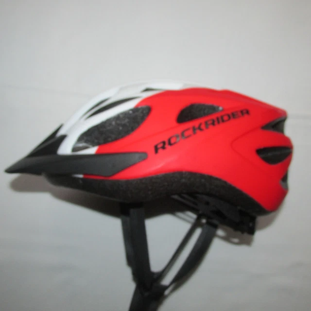 ROCKRIDER MTB Cycling Helmet - Red/White-M/L