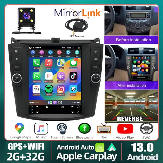 For Honda Accord 2003-2007 9.7" Apple Carplay Car Stereo Radio Carplay GPS Navi