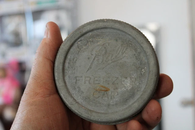Antique, 3 1/2'', Ball, FREEZER CAP, Zinc, Mason Jar Lid, Item # A - 4369