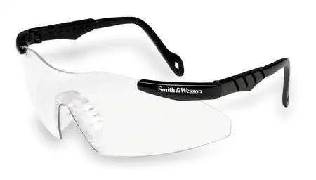 Smith & Wesson 19822 Safety Glasses, Wraparound Clear Polycarbonate Lens,