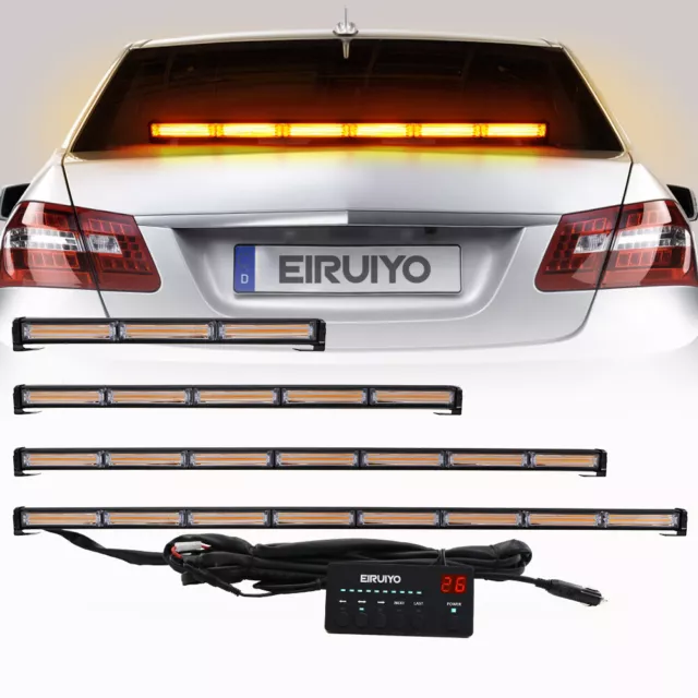 47" 58" Amber Traffic Advisor COB LED Emergency Warning Strobe Light Bar 26 Mode