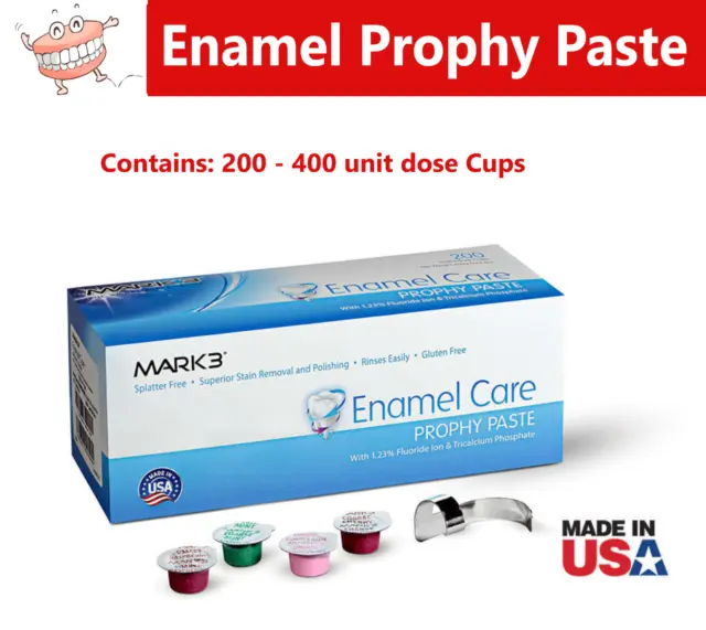 Dental Prophy Paste Upto 600 cups Prophylaxis Non Splatter Mark3 All Grit Types