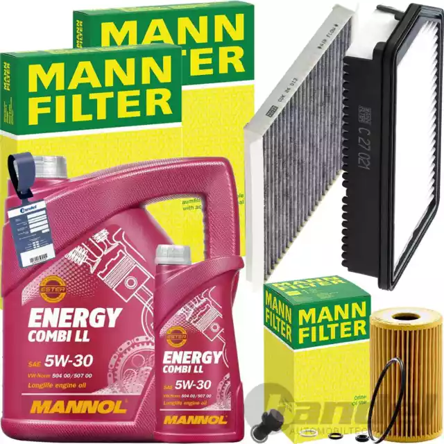 MANN INSPEKTIONSPAKET+MANNOL 5W-30 ÖL passend für KIA PRO CEED JD 1.4-1.6 CRDi