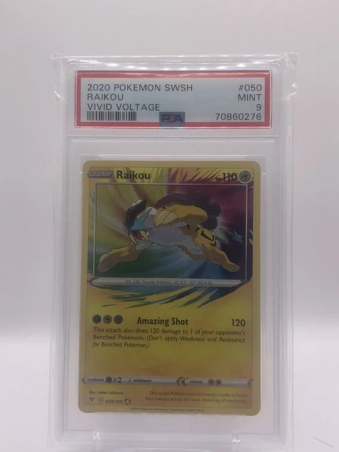 Pokemon Vivid Voltage Raikou Amazing Rare #50 | PSA 9 - Mint