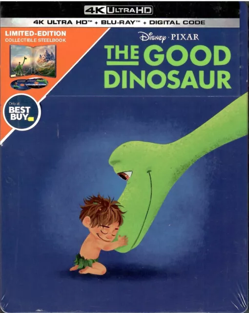 Pixars The Good Dinosaur 4K SteelBook [2015] Blu-ray Best Buy exclusivo sin dientes 2