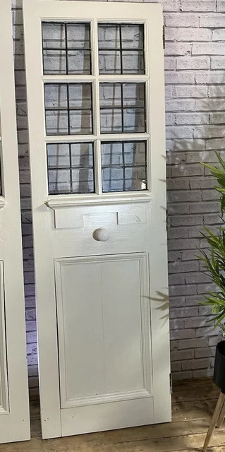 EDWARDIAN era Single DOOR  - LEADED GLASS - Antique - Quirky - STUNNING