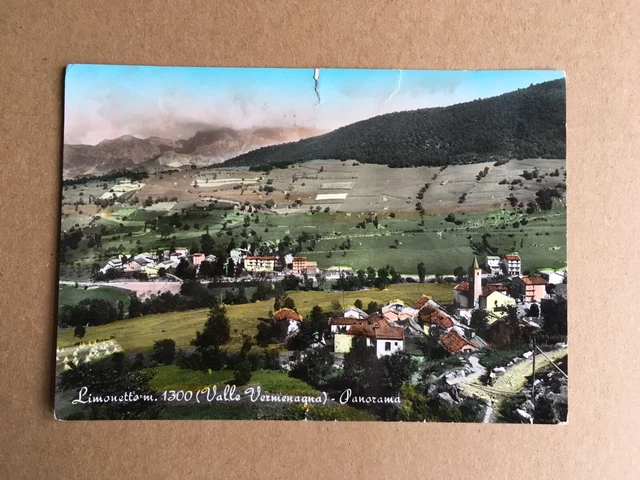 Cartolina Limonetto Cuneo Valle Vermenagna viaggiata