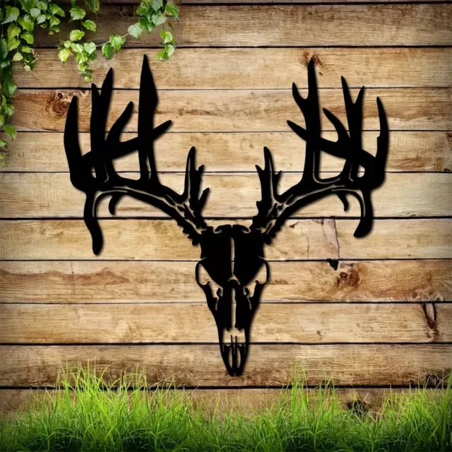 Metal Deer Art Wall Decor, Deer Skull Metal Art, Metal Deer Signs, Head Signs