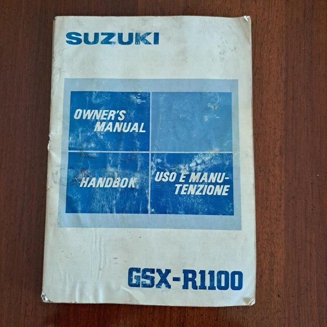 Manuale originale istruzioni uso e manutenzione Suzuki GSX 1100 R 1985