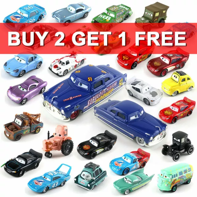 New Disney Pixar Cars Lot Lightning McQueen 1:55 Diecast Model Car Toy Kid Loose