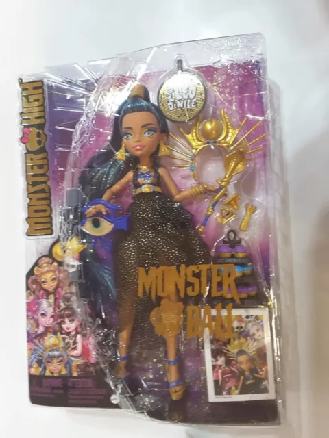 Monster High Cleo De Nile Doll in Monster Ball Party Dress with Themed  Accessories Like a Scepter