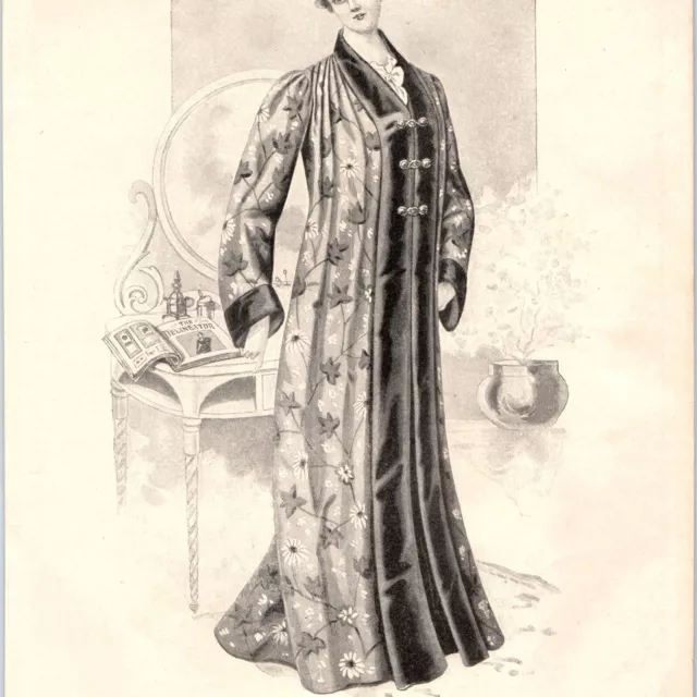 1900 Ladies Japanese Lounging Robe Full Page Print Ad Women Fashion Victorian 1W