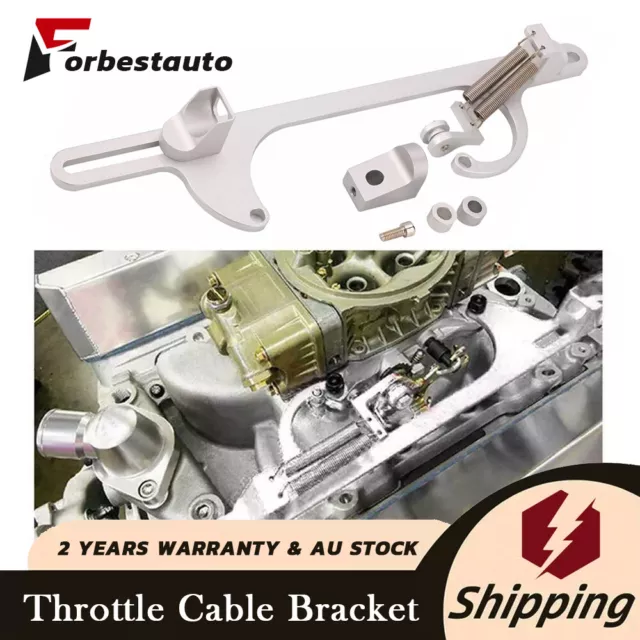 Throttle Cable Bracket Carburetor Billet Aluminum SILVER Fits Holley 4150 & 4160