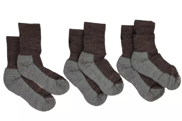 Smartwool ESF15026 Kids Hike Light Cushion Crew Socks Taupe Medium Pack of three