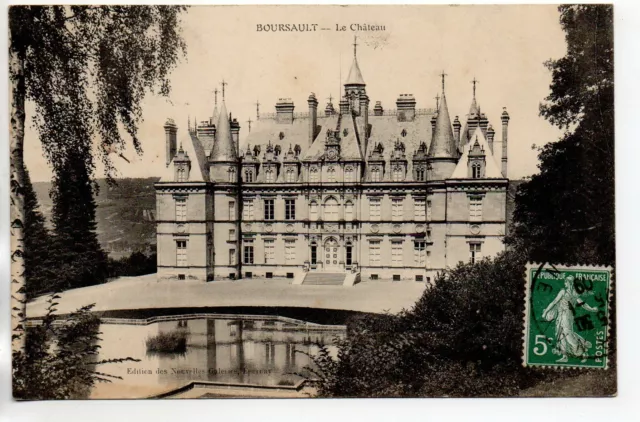 BOURSAULT environs d' EPERNAY - Marne - CPA 51 - le Chateau et le lac