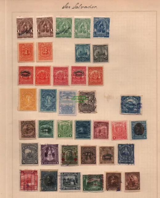 B12561 San Salvador alt ungebraucht / gestempelt auf Blankoseite