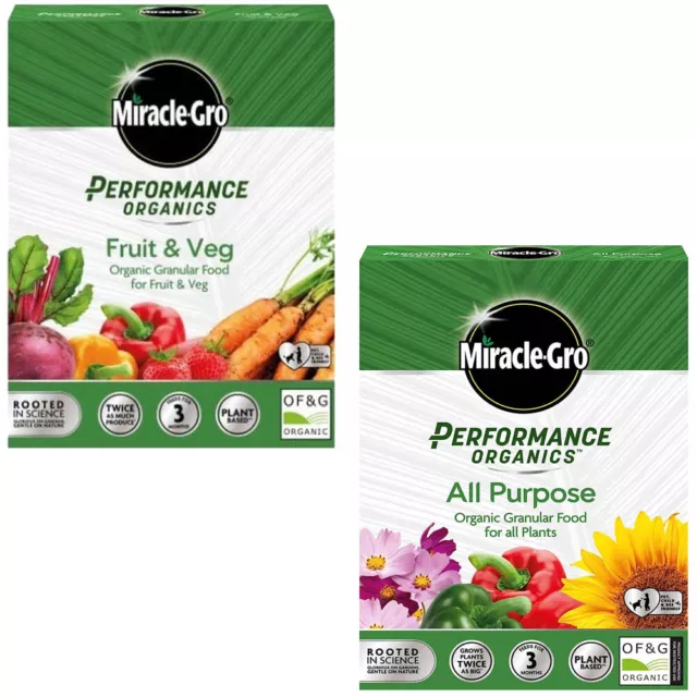 Miracle-Gro Performance Organics All Purpose Fruit & Veg Plant Food Feed New