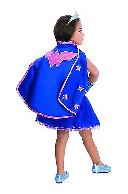 Child DC Comic Book Superhero Wonder Woman Stars Dress Up Halloween Costume Cape
