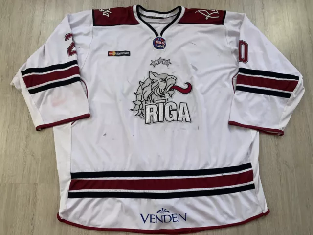 GAME WORN DINAMO Riga jersey, KHL jersey, ZANE McINTYRE UND, 2020-21 goalie  $300.00 - PicClick