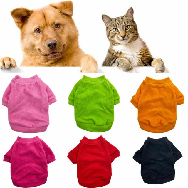 Pet Fleece Hoodie Puppy Dog Clothes Warm Sweater Coat Small Chihuahua +> O 2