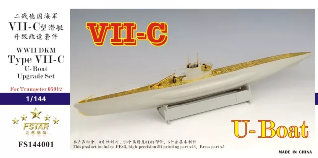 Five Star 1/144 FS144001 German Type VII-C U-boat Upgrade Parts for Trumpeter