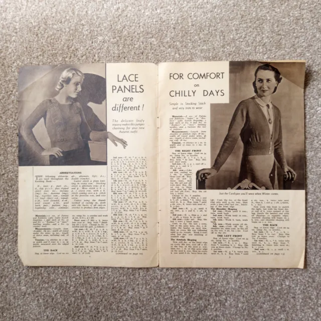 Mutters Strickbuch, Oktober 1937 3
