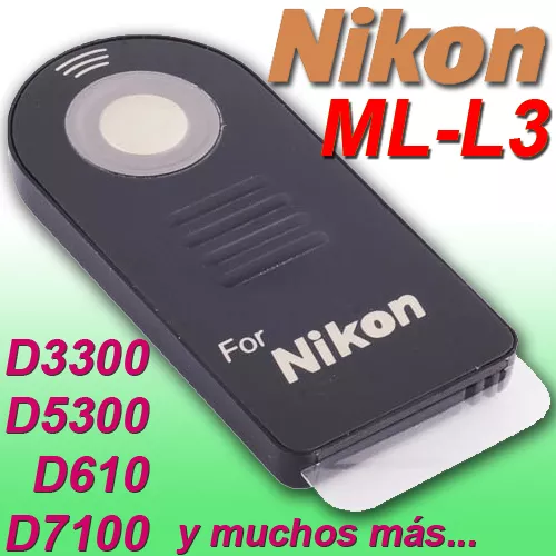 Mando Compatible NIKON ML-L3 ★D3300 D610 D5200 D3400 D5300 D5100 D3200 D7500