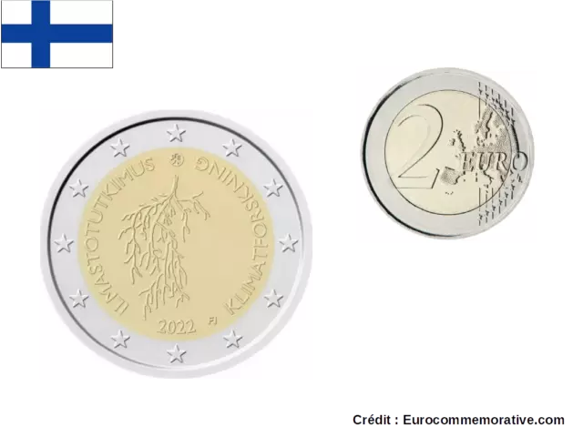 2 Euros Commémorative Finlande 2022 Climat UNC