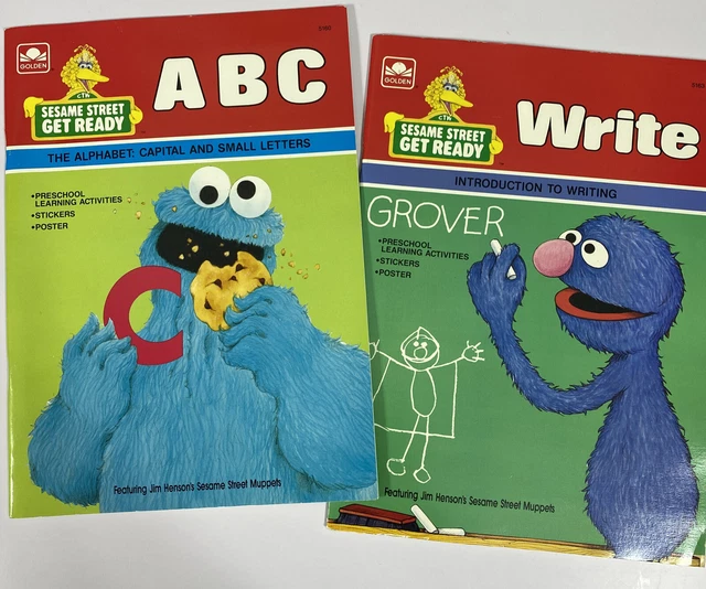 GOLDEN SESAME STREET Get Ready The Alphabet Preschool ABC & Write Lot ...