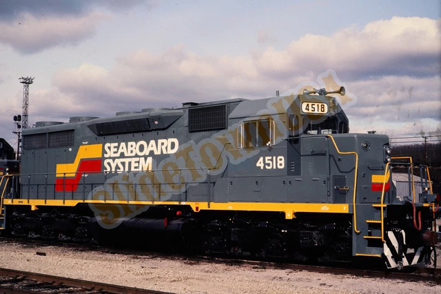 Vtg 1983 Train Slide 4518 Seaboard System Engine Decoursey KY X8G118
