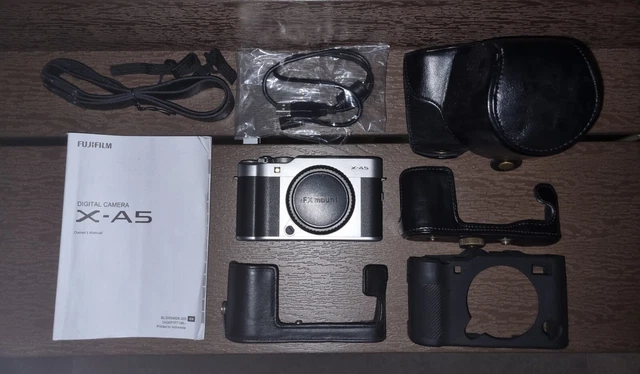 MINT! Fujifilm X-A5 24.2MP Digital Camera Silver  + Accessories + Free Shipping