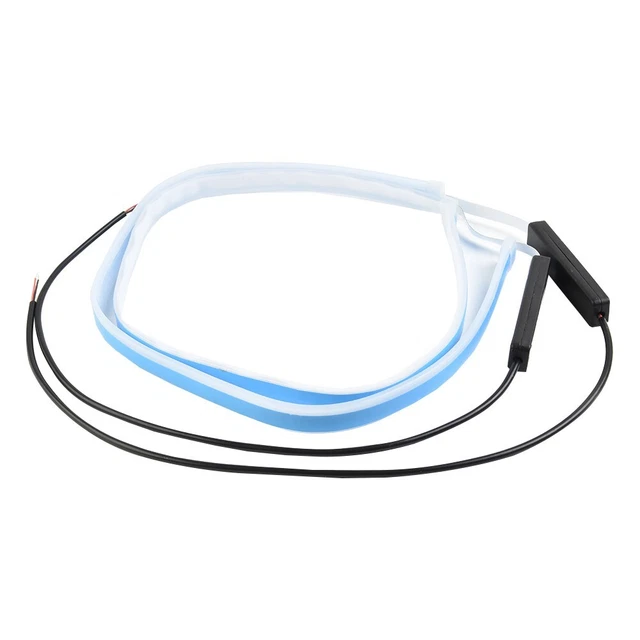 1Pair Car Daytime Running Light Flexible LED Strip Turn Signal Lamp Accessories