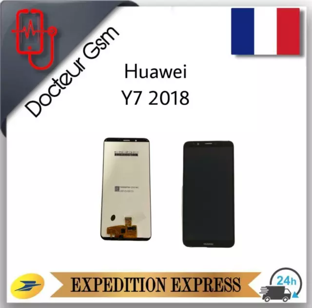 VITRE TACTILE + ECRAN COMPLET DALLE LCD  Huawei y7 2018 noir