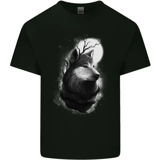 Luna Piena Lupo Werewolves Wolves Uomo Cotone T-Shirt