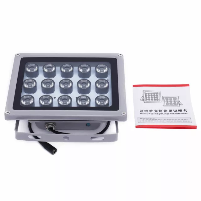 Lámpara iluminadora IR 45° 15 visión nocturna luz exterior para cámara de CCTV 850nM 30W