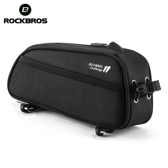 ROCKBROS Cycling Frame Bag 1.3L MTB Bicycle Bag Waterproof Reflective Bike Pouch 2