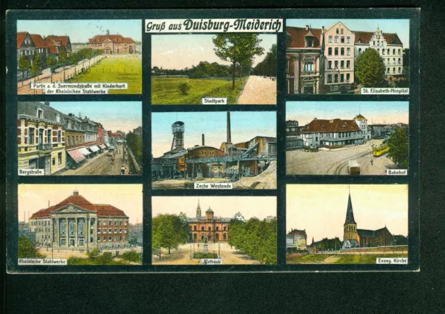 AK Duisburg-Meiderich, Mehrbild, gelaufen 1925 nach Hohenlimburg